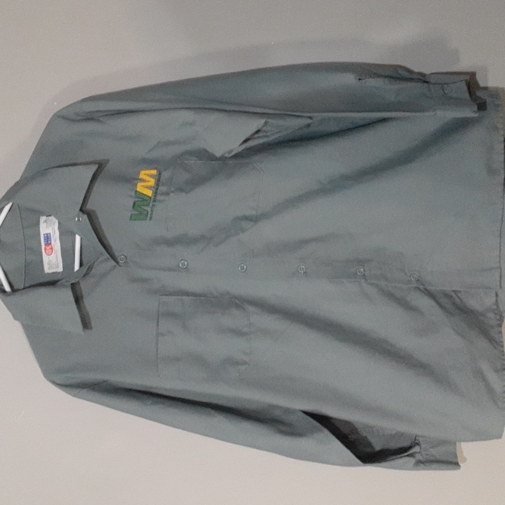 Waste management long sleeve work shirts size men's large - 7 available